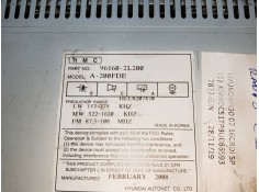 Recambio de sistema audio / radio cd para hyundai i30 classic referencia OEM IAM 961602L200   2