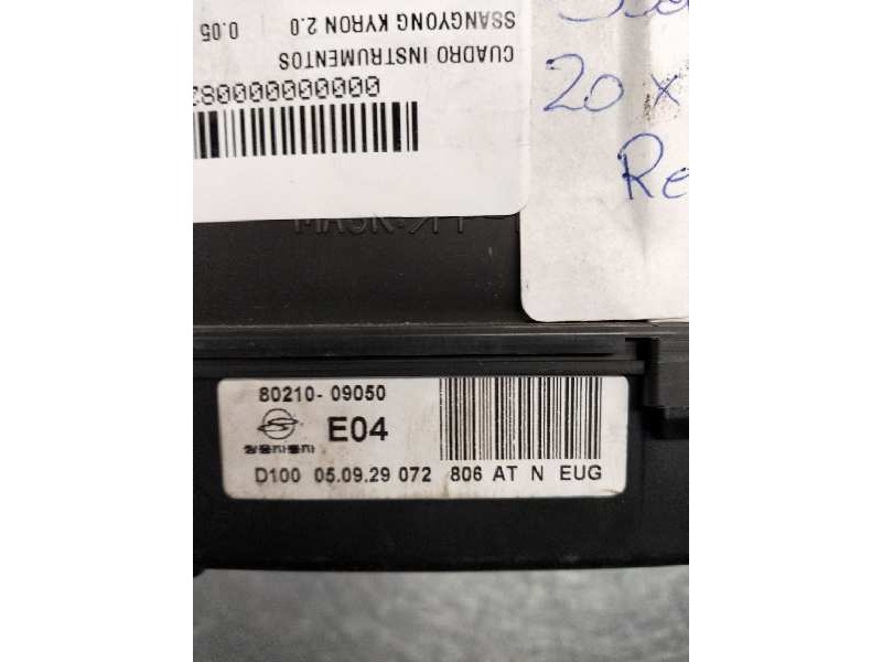 Recambio de cuadro instrumentos para ssangyong kyron 2.0 referencia OEM IAM 8021009050 E04 