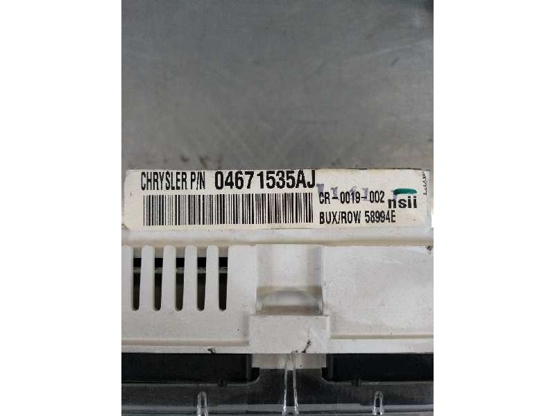 Recambio de cuadro instrumentos para chrysler pt cruiser (pt) 2.0 16v cat referencia OEM IAM 04671535AJ CR0019002 BUX ROW 58994E