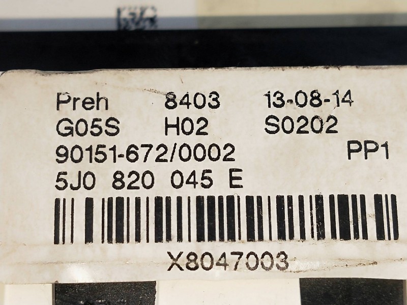 Recambio de mando calefaccion / aire acondicionado para skoda fabia (5j2 ) young referencia OEM IAM 5J0820045E  