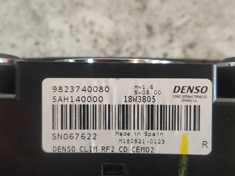 Recambio de mando calefaccion / aire acondicionado para citroen c-elysée shine referencia OEM IAM 9823740080 5AH140000 