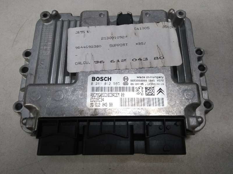 Recambio de centralita motor uce para citroen c4 berlina collection referencia OEM IAM 0281012985 9661204380 EDC16C34