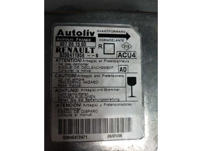 Recambio de centralita airbag para renault scenic ii authentique referencia OEM IAM 607061500 8200411956 