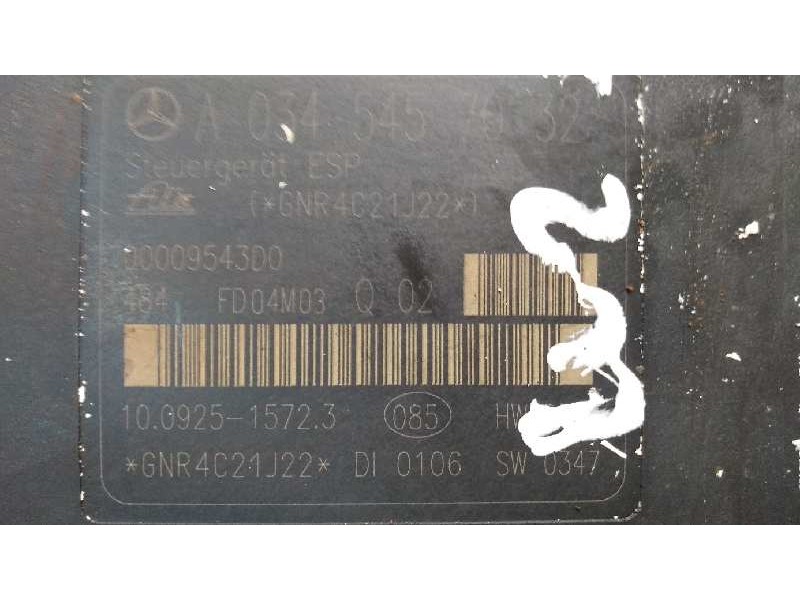 Recambio de abs para mercedes clase c (w203) berlina 2.2 cdi cat referencia OEM IAM 10092515723 A0345457032 00009543D0 Recambio de abs para mercedes clase c (w203) berlina 2.2 cdi cat referencia OEM IAM 10092515723 A0345457032 00009543D0