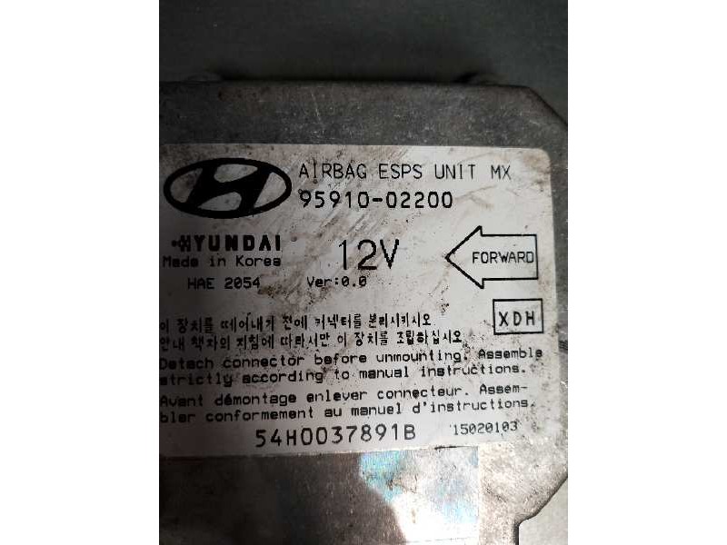 Recambio de centralita airbag para hyundai atos (mx) gl referencia OEM IAM 9591002200 54H0037891B 