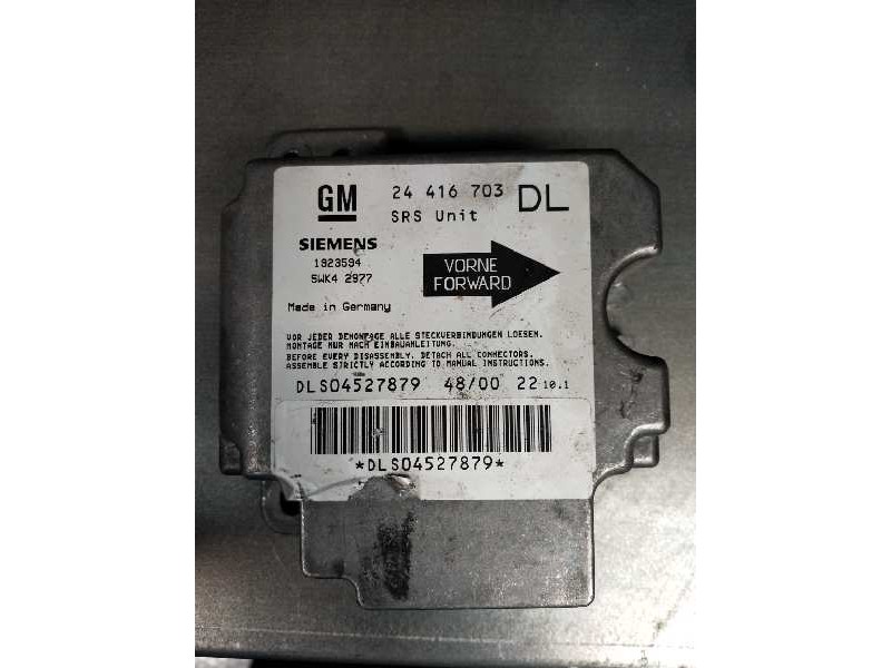 Recambio de centralita airbag para opel astra g berlina comfort referencia OEM IAM 5WK42977 24416703 1923594