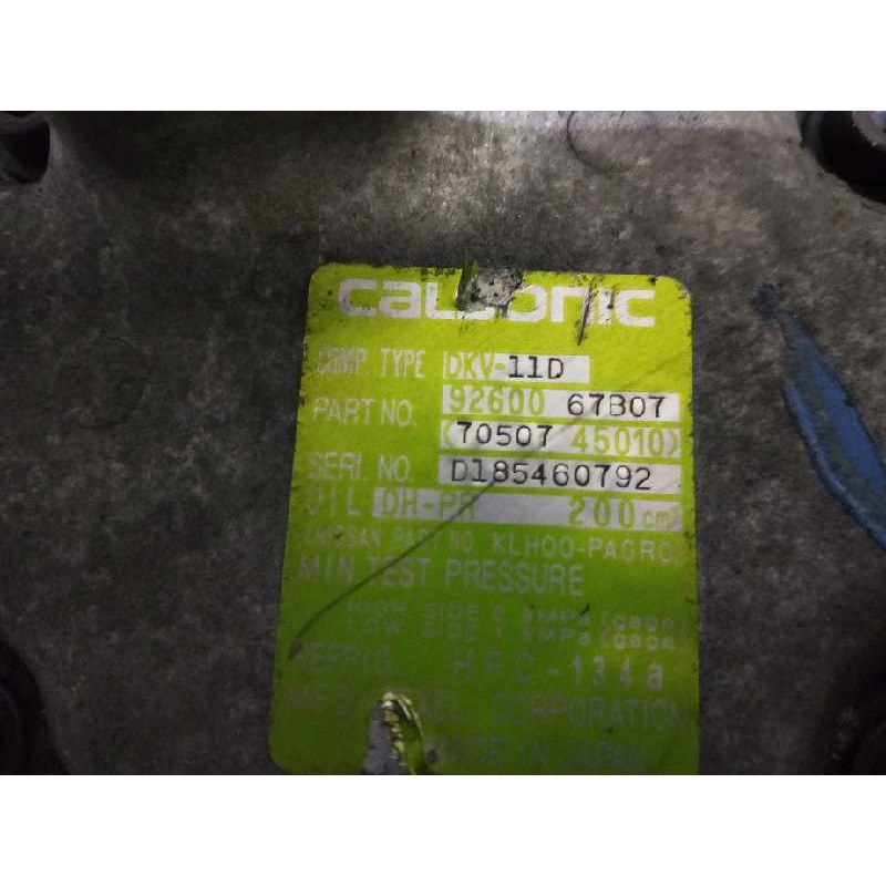 Recambio de compresor aire acondicionado para nissan micra (k11) 1.3 16v cat referencia OEM IAM 9260067B07 DKV11D 7050745010