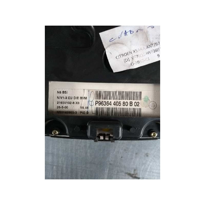 Recambio de cuadro instrumentos para citroen xsara berlina 1.9 td sx referencia OEM IAM P9636440580 B02 216551328