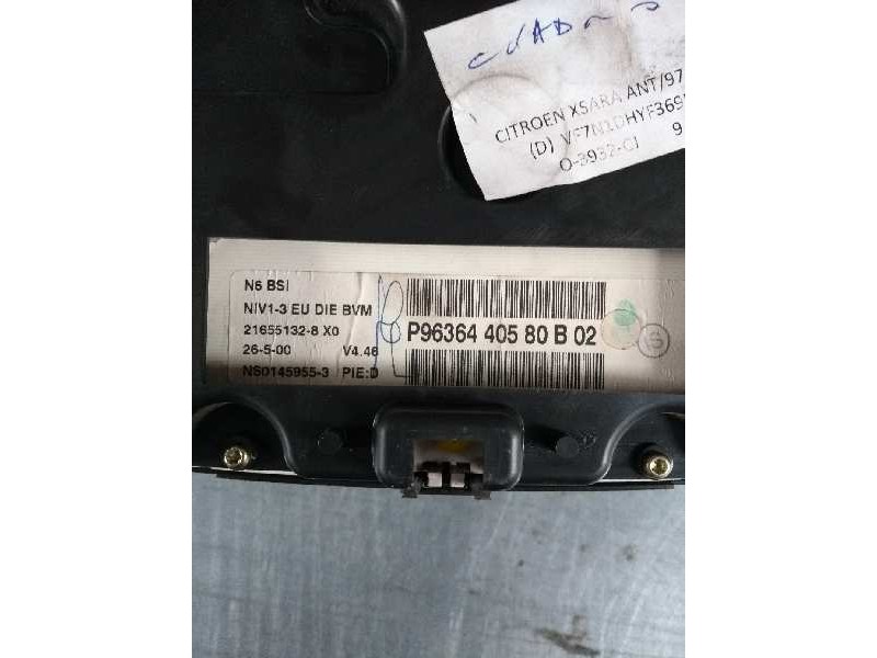 Recambio de cuadro instrumentos para citroen xsara berlina 1.9 td sx referencia OEM IAM P9636440580 B02 216551328
