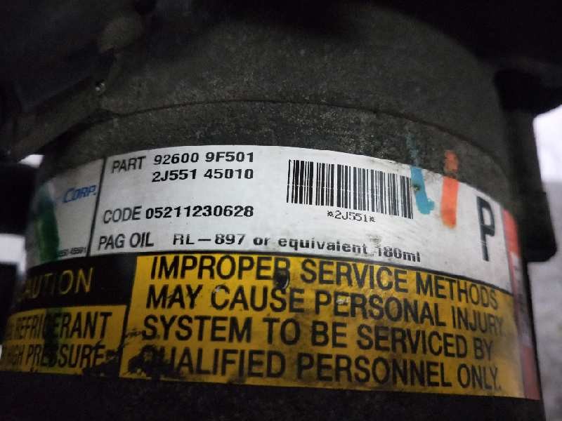 Recambio de compresor aire acondicionado para nissan primera berlina (p11) 1.6 16v cat referencia OEM IAM 926009F501 2J55145010 