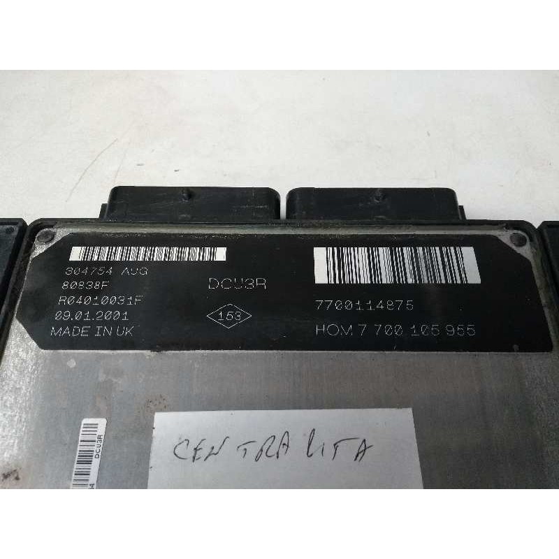 Recambio de centralita motor uce para renault clio ii fase i (b/cbo) 1.9 d referencia OEM IAM R04010031F HOM7700105955 770011487