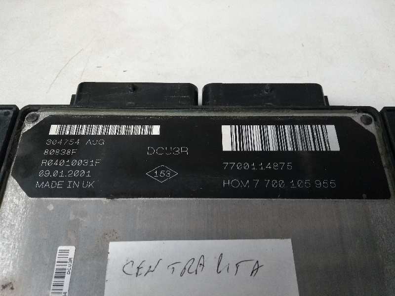 Recambio de centralita motor uce para renault clio ii fase i (b/cbo) 1.9 d referencia OEM IAM R04010031F HOM7700105955 770011487