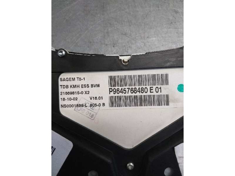 Recambio de cuadro instrumentos para peugeot 307 (s1) xs referencia OEM IAM P9645768480 E01 NS0001898L