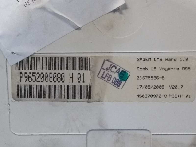 Recambio de cuadro instrumentos para citroen c2 vtr referencia OEM IAM P9652008080 H01 216755968