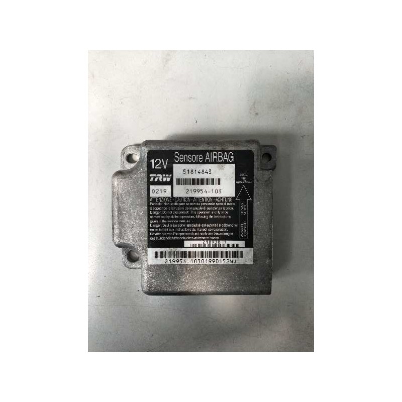 Recambio de centralita airbag para fiat croma (194) 1.9 8v multijet dynamic (12.2007) referencia OEM IAM 51814843 219954103 