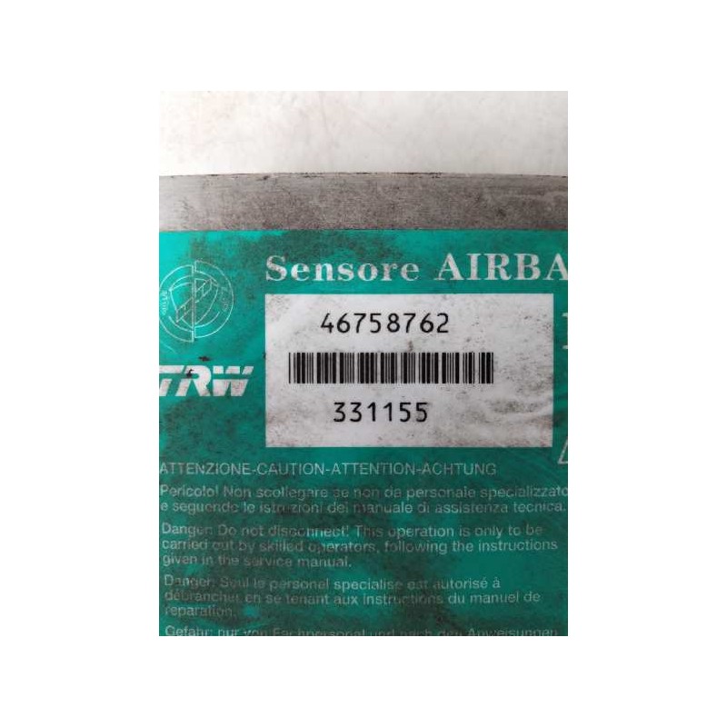 Recambio de centralita airbag para fiat punto berlina (188) 1.2 8v elx (i) referencia OEM IAM 46758762 331155 