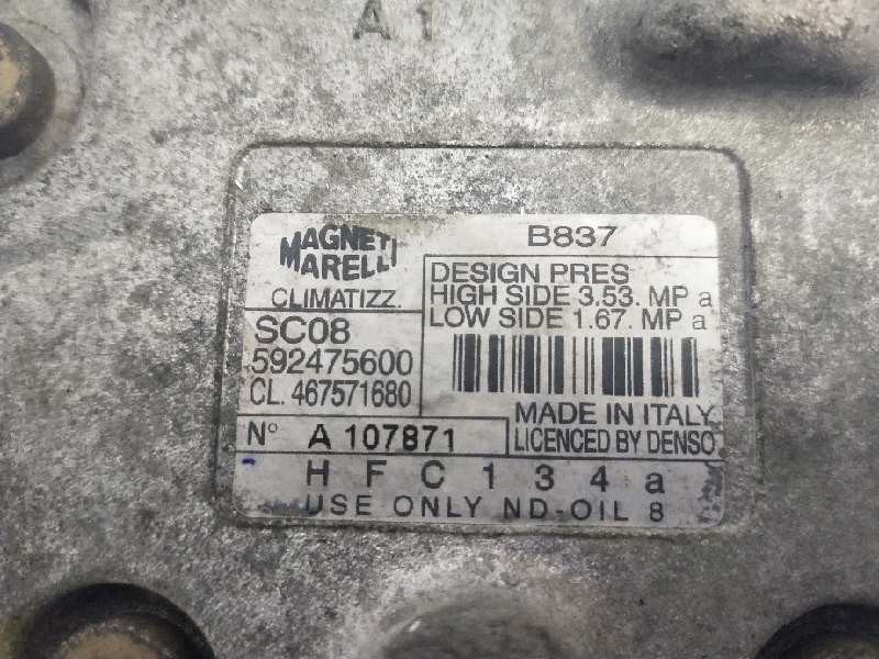 Recambio de compresor aire acondicionado para fiat punto berlina (188) 1.2 8v elx (i) referencia OEM IAM 592475600 467571680 SC0