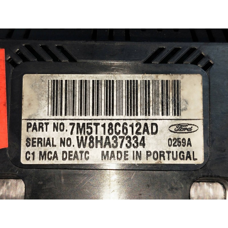 Recambio de mando calefaccion / aire acondicionado para ford focus berlina (cap) ambiente (d) referencia OEM IAM 7M5T18C612AD  