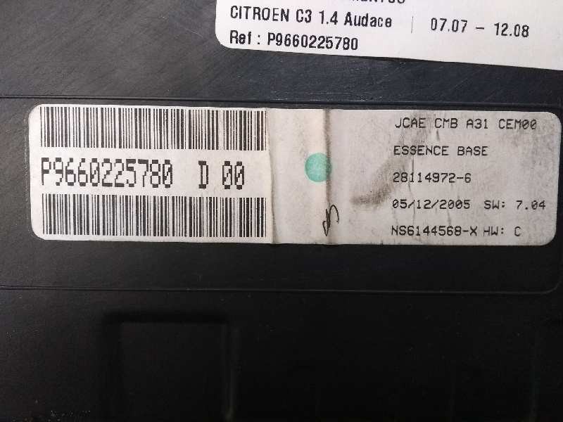 Recambio de cuadro instrumentos para citroen c3 1.4 collection referencia OEM IAM P9660225780 D00 281149726
