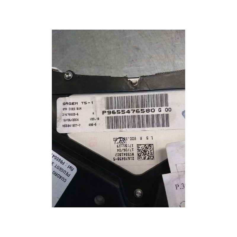 Recambio de cuadro instrumentos para peugeot 307 break / sw (s1) 2.0 16v hdi fap cat (rhr / dw10bted4) referencia OEM IAM P96554 Recambio de cuadro instrumentos para peugeot 307 break / sw (s1) 2.0 16v hdi fap cat (rhr / dw10bted4) referencia OEM IAM P96554