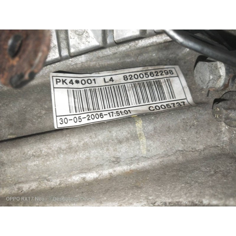 Recambio de caja cambios para renault megane ii classic berlina confort dynamique referencia OEM IAM PK4001 8200562298 C005737