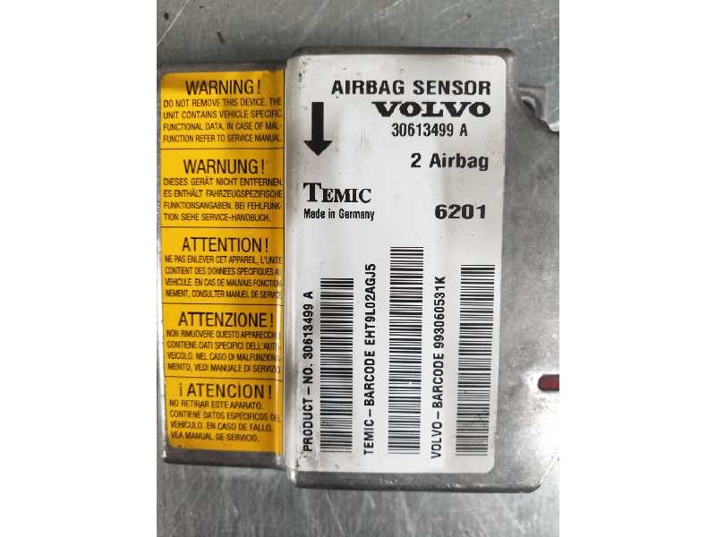 Recambio de centralita airbag para volvo s40 berlina 1.8i referencia OEM IAM 30613499A 6201 