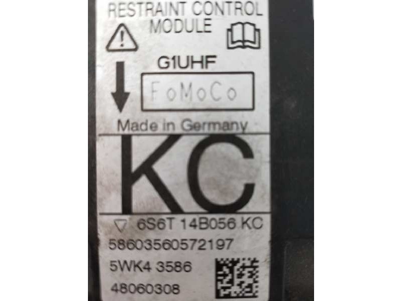 Recambio de centralita airbag para ford fiesta (cbk) futura referencia OEM IAM 5WK43586 58603560572197 48060308