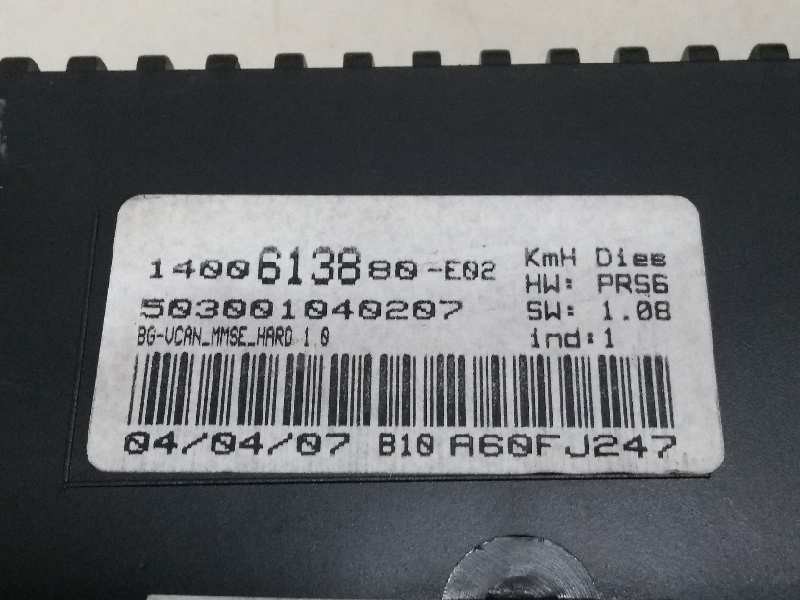 Recambio de cuadro instrumentos para fiat ulysse (179) 2.0 jtdm referencia OEM IAM 1400613880 E02 503001040207