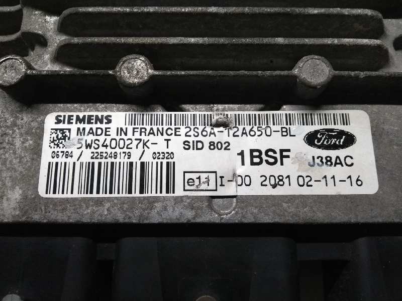 Recambio de centralita motor uce para ford fiesta (cbk) ambiente referencia OEM IAM 5WS40027KT 2S6A12A650BL 1BSF SID802