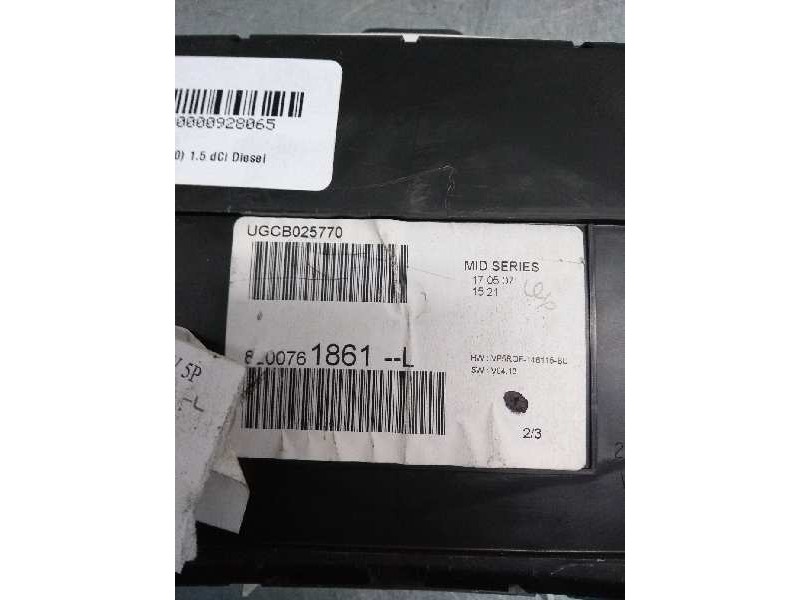 Recambio de cuadro instrumentos para renault clio iii 1.5 dci diesel referencia OEM IAM 8200761861L UGCB025770 