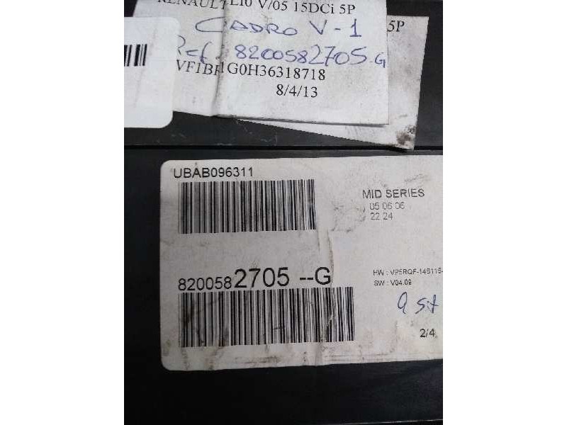 Recambio de cuadro instrumentos para renault clio iii 1.5 dci diesel referencia OEM IAM 8200582705G UBAB096311 
