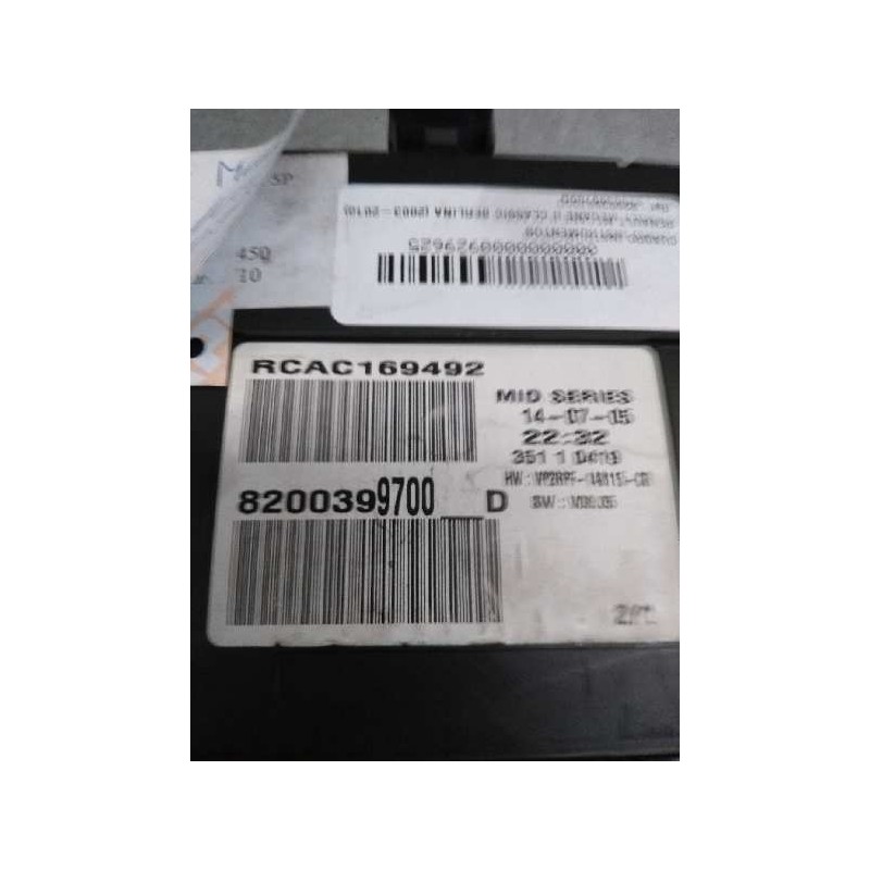 Recambio de cuadro instrumentos para renault megane ii classic berlina 1.9 dci diesel referencia OEM IAM 8200399700D  