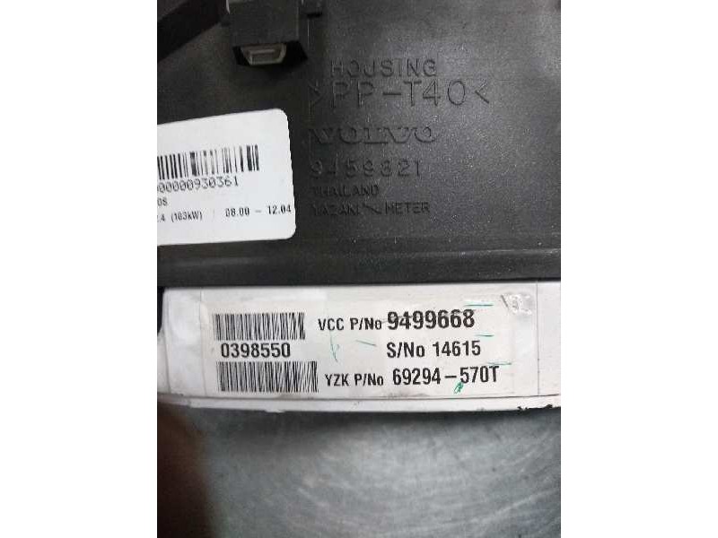Recambio de cuadro instrumentos para volvo s60 berlina 2.4 (103kw) referencia OEM IAM 9499668 69294570T 