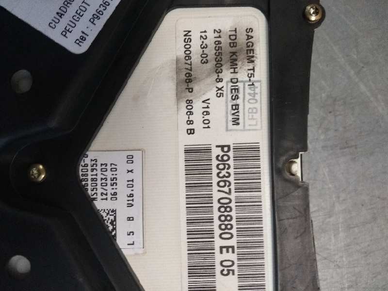 Recambio de cuadro instrumentos para peugeot 307 (s1) xs referencia OEM IAM P9636708880 E05 NS0067766P