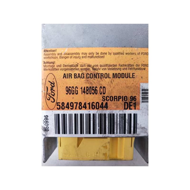 Recambio de centralita airbag para ford scorpio berl./turnier 2.3 16v dohc cat referencia OEM IAM 96GG14B056CD 584978416044 DE1 