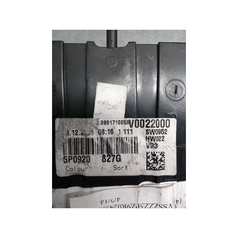 Recambio de cuadro instrumentos para seat altea xl (5p5) 1.6 bivalent - gasolina / gas licuado del petróleo. gpl referencia OEM 