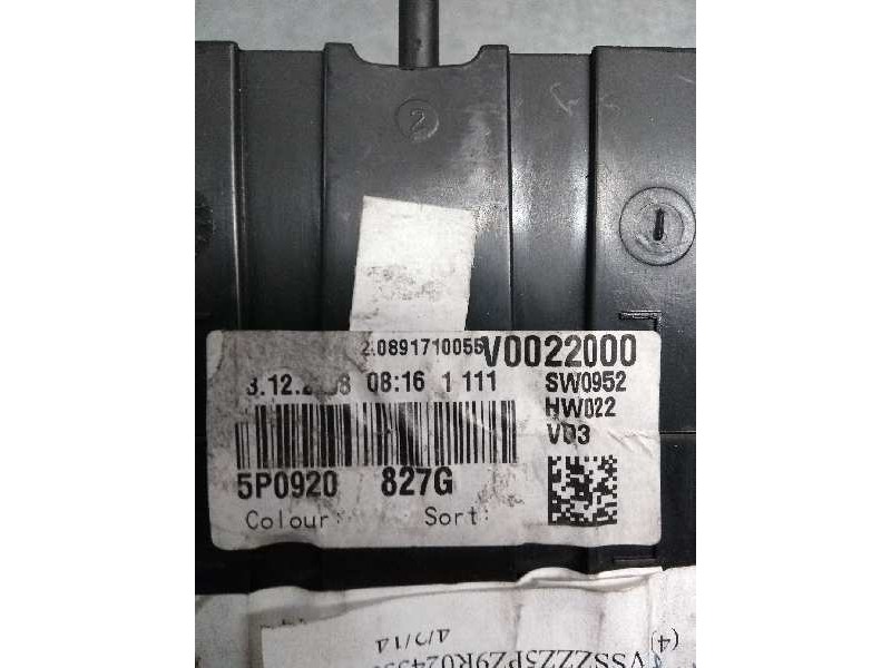 Recambio de cuadro instrumentos para seat altea xl (5p5) 1.6 bivalent - gasolina / gas licuado del petróleo. gpl referencia OEM 