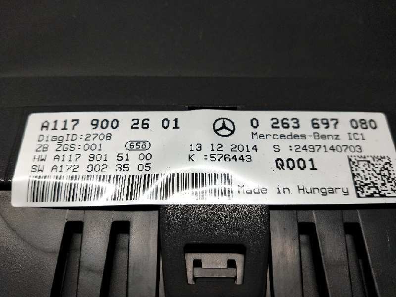 Recambio de cuadro instrumentos para mercedes clase cla (w117) shooting brake cla 220 d (117.903) referencia OEM IAM 0263697080 