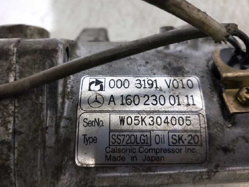 Recambio de compresor aire acondicionado para smart coupe referencia OEM IAM A1602300111 0003191V010 SS72DLG1 Recambio de compresor aire acondicionado para smart coupe referencia OEM IAM A1602300111 0003191V010 SS72DLG1