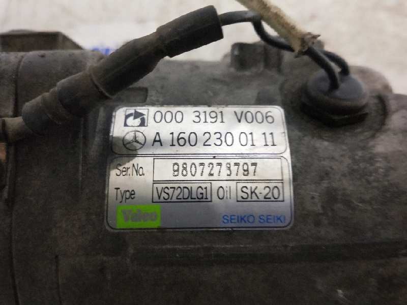 Recambio de compresor aire acondicionado para smart coupe 0.6 turbo cat referencia OEM IAM A1602300111 0003191V006 VS72DLG1