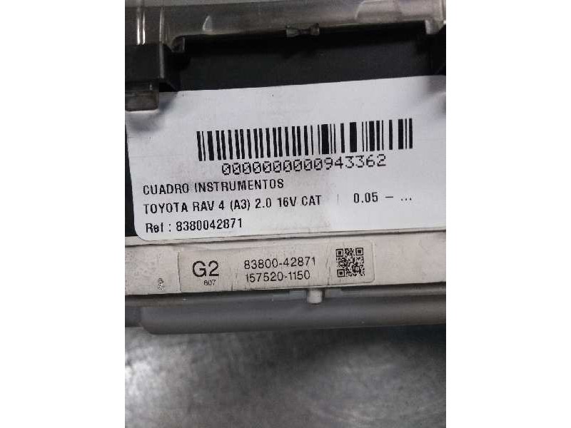 Recambio de cuadro instrumentos para toyota rav 4 (a3) 2.0 16v cat referencia OEM IAM 8380042871 1575201150 