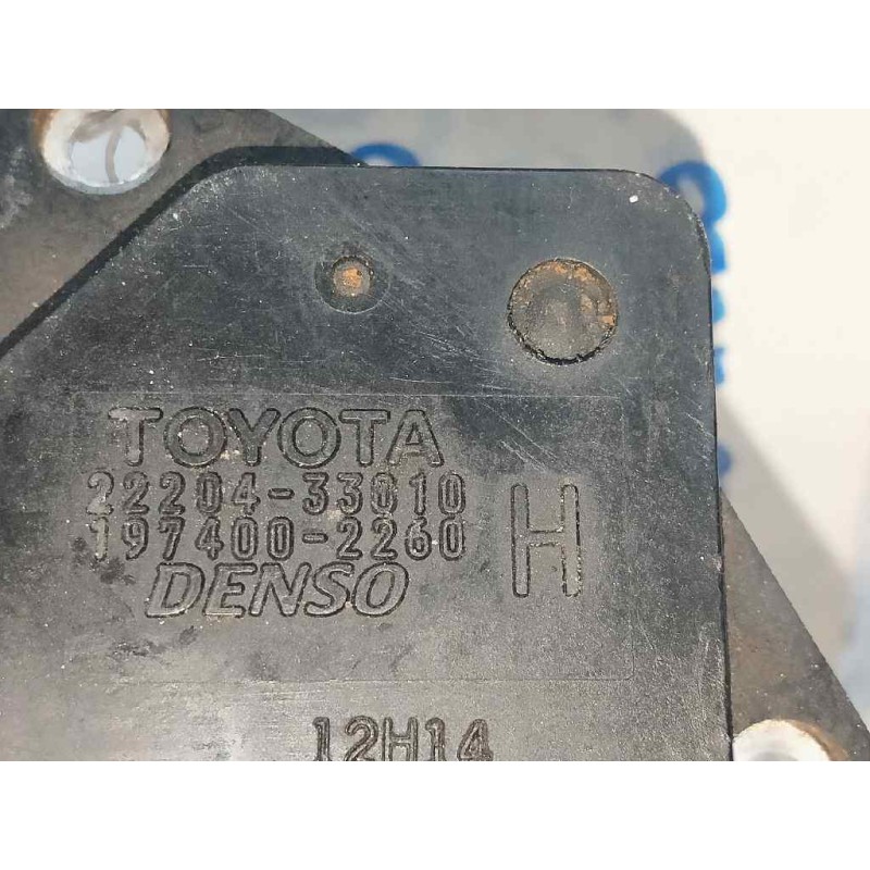 Recambio de caudalimetro para toyota yaris (ncp1/nlp1/scp1) 1.4 turbodiesel cat referencia OEM IAM 1974002260H 2220433010 DENSO