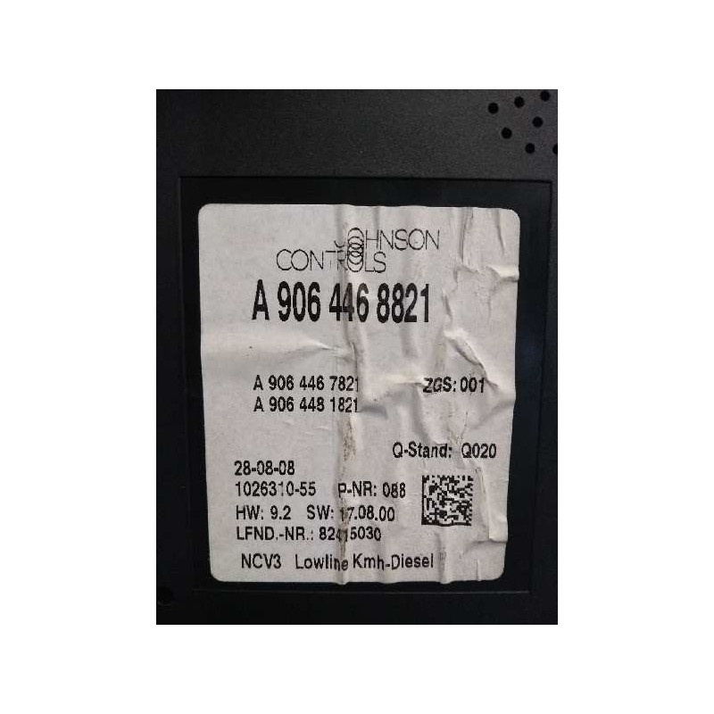Recambio de cuadro instrumentos para mercedes sprinterii caja cerrada (desde 01.06) referencia OEM IAM A9064468821 A9064467821 A