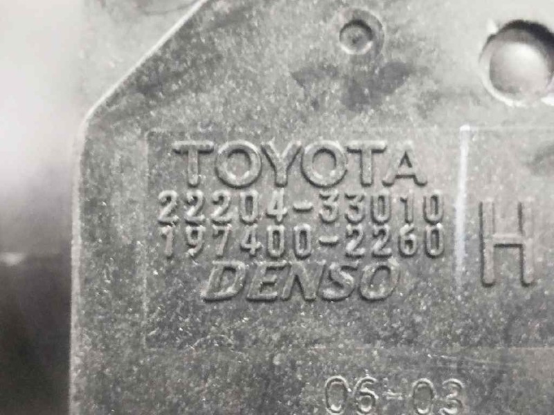 Recambio de caudalimetro para toyota corolla (e12) 1.4 turbodiesel cat referencia OEM IAM 1974002260H 2220433010 DENSO