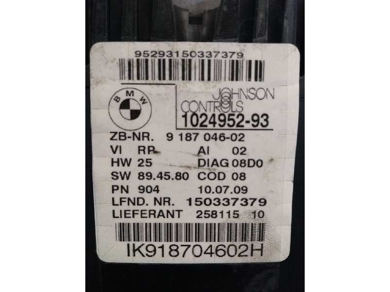 Recambio de cuadro instrumentos para bmw serie 1 berlina (e81/e87) 116d referencia OEM IAM 102495293 IK918704602H 
