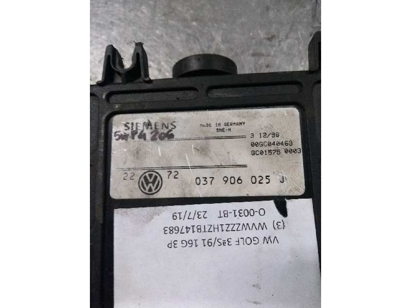 Recambio de centralita motor uce para volkswagen golf iii berlina (1h1) match referencia OEM IAM 5WP4206 037906025J 
