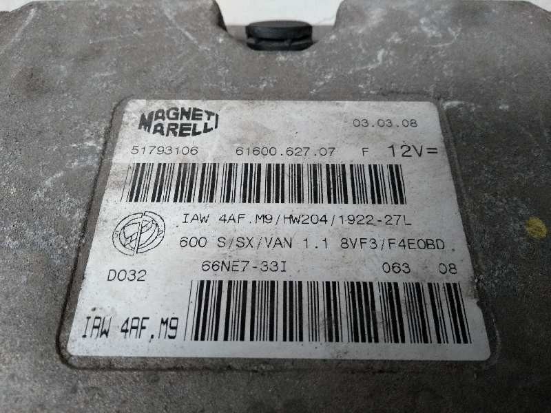 Recambio de centralita motor uce para fiat seicento (187) vintage referencia OEM IAM IAW4AFM9 51793106 6160062707