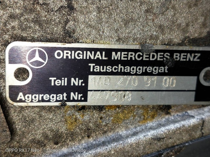 Recambio de caja cambios para mercedes clase s (w140) berlina s 300 d (140.135) referencia OEM IAM 1402709100 447908 