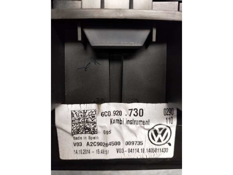 Recambio de cuadro instrumentos para volkswagen polo (6c1) 1.0 referencia OEM IAM 6C0920730  