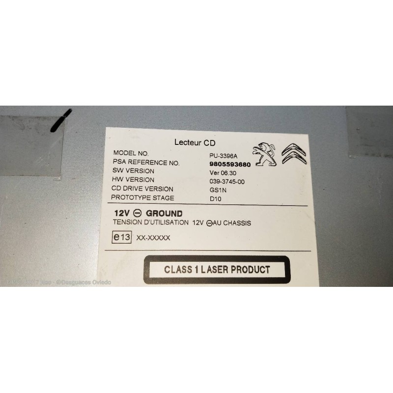 Recambio de modulo electronico para peugeot 308 1.6 16v e-hdi fap referencia OEM IAM 9805593680 PU3396A 